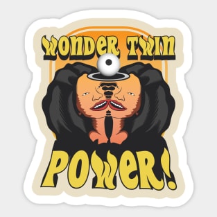 Wonder Twin Power Retro Sticker